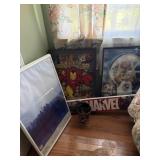 Marvel metal buckets,  frames and misc frames