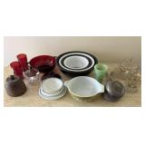 Pyrex dishes, butter stamp & more