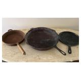 3 pcs cast iron cookware