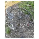 Antique steel wheels and other miscellaneous