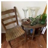 Table, chair and misc decor