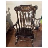 Antique wooden rocking chair
