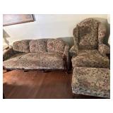 Matching couch, chair, and ottoman