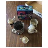 Lunch box and misc metalware