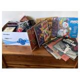 Vinyl records, cassette tapes & CDs