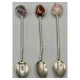 1970s Demitasse Spoons w/Gemstones
