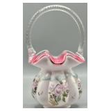 Fenton Art Glass  Basket Signed & Numbered