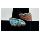 Navajo Style.925 Sterling Silver Bypass Ring