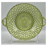 Indiana Glass Avocado Green Relish Dish