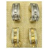 Vintage Roman Numeral Hoop Earrings
