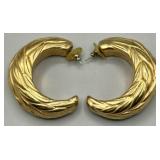 Tifari TM Hoop Chunky Half Hoop Earrings