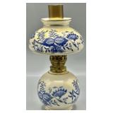 Blue & White Ceramic Made in Japan Oil Lamp