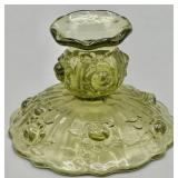 Vintage Fenton Colonial Green Candlestick