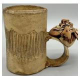 Rex Benson Pottery Figural Coffee Mug Signed