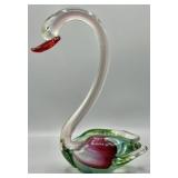 Vintage Murano Style Handblown Glass Swan