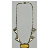 Art Deco Czech Faceted Crystal Necklace