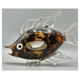 Hollow Blown Art Glass Murano Style Tropical Fish