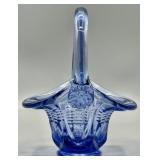 Fenton Art Glass Periwinkle Blue Basket