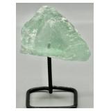 Raw Fluorite Crystal w/Metal Stand