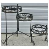 Vintage Folding Wrought Iron Plant Stand