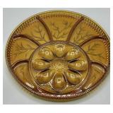Indiana Glass Pebble Leaf Egg and Relish Tray