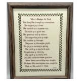 Vintage What Makes A Dad Framed Needlepoint