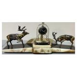Schatz & Sï¿½hne Clock w/Art Deco Marble Base