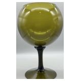 Empoli Olive Green Pedestal Bowl Compote