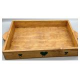 Handmade Pennsylvania Dutch Style Heart Wood Tray