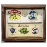 c.1920s Fautless & Burnham Vegetable Labels