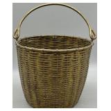 Woven Heavy Brass Basket