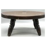 Wooden Turned Leg Wooden Footstool Rustic Decor