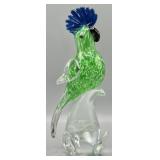 Murano Glass Colorful Cockatiel Figurine