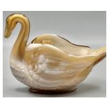 Imperial Glass Caramel Slag Glass Swan