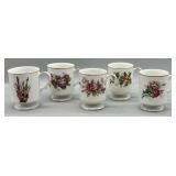 Flower of The Month Coffee Mugs Made in Japan