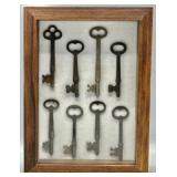 Antique Skeleton Keys Shadow Box Display