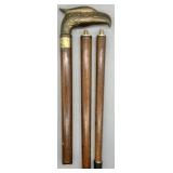 Vintage Brass Eagle Head Walking Cane