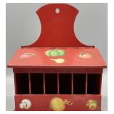 Vintage German Red Wood Spice Rack