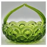 L.E. Smith Moon and Stars Split Handle Basket