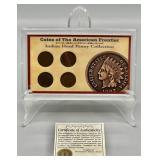 1859-1909 Indian Head Penny Set with COA