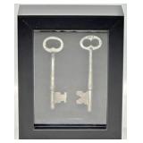 Vintage Skeleton Keys in Shadow Box - SEE DESC