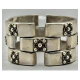 Vintage Mexican Sterling Silver Ornate Bracelet