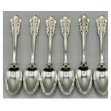 (6) Wallace Grand Baroque Sterling Silver Spoons
