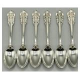 (6) Wallace Grand Baroque Sterling Silver Spoons