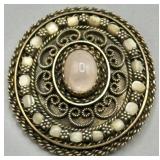 Antique 935 Silver Brooch Pendant