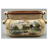 European Handpainted Faience Jardiniere Planter