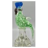 Italian Murano Style Handblown Glass Bird Figurine