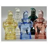 (5) Mosser Art Glass Mind Clowns