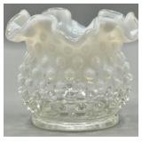 Fenton Opalescent Hobnail Rose bowl