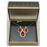 Monet Jewelry Teard Drop Pendant & Earrings
